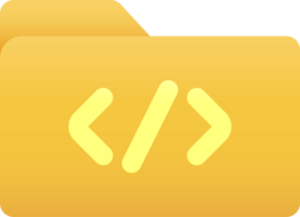 Folder with coding symbol, Folder icon. png