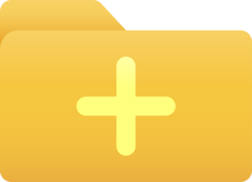 Folder with Plus symbol, Folder icon. png