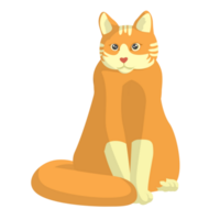 gato sentar actitud ilustración png