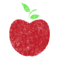 Apfel Kreide Stil Abbildungen png