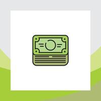 dólar cuenta icono símbolo de múltiple facturas, bancario, finanzas, ilustración de múltiple dólar cuentas vector