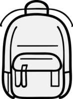 Backpack icon. Outline illustration of backpack icon for web. png