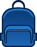 azul mochila icono. ilustración de azul mochila icono para web. generativo ai png