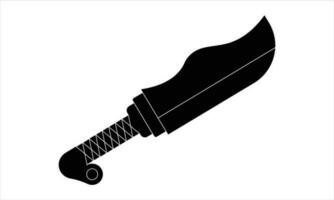 Dagger hand drawn icon. Silhouette. Vector illustration EPS 10