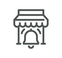 Shop management related icon outline and linear vector. vector