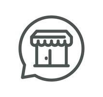 Shop management related icon outline and linear vector. vector