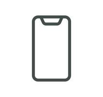 Smartphone protection related icon outline and linear vector. vector