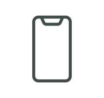 Smartphone protection related icon outline and linear vector. vector