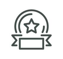 Awards related icon outline and linear vector. vector