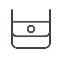 Smartphone protection related icon outline and linear vector. vector