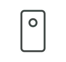 Smartphone protection related icon outline and linear vector. vector
