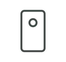 Smartphone protection related icon outline and linear vector. vector