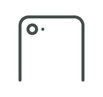 Smartphone protection related icon outline and linear vector. vector