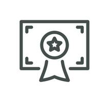 Awards related icon outline and linear vector. vector