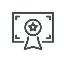 Awards related icon outline and linear vector. vector
