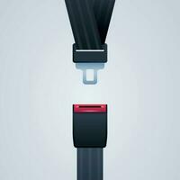 Safety belt and fasten your seat belt journey safety first concept flat vector illustration.