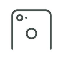 Smartphone protection related icon outline and linear vector. vector