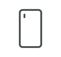 Smartphone protection related icon outline and linear vector. vector