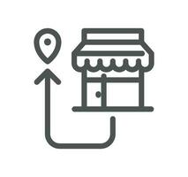 Shop management related icon outline and linear vector. vector