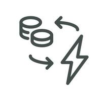 Energy related icon outline and linear vector. vector