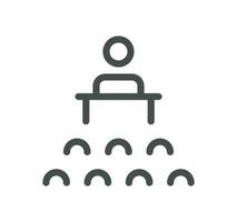 Business people related icon outline and linear vector. vector