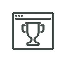 Awards related icon outline and linear vector. vector