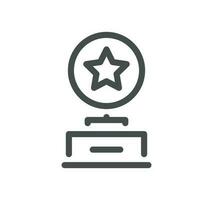 Awards related icon outline and linear vector. vector