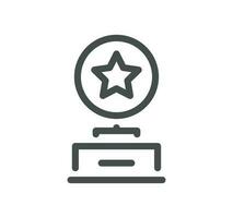 Awards related icon outline and linear vector. vector