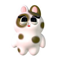 Magical Bunny in 3D Cute png