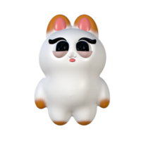 magique lapin dans 3d mignonne png