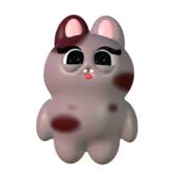 Magical Bunny in 3D Cute png