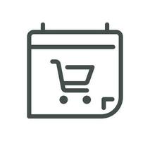 Shop management related icon outline and linear vector. vector