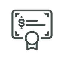 Finance related icon outline and linear vector. vector