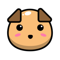 cute dog illustration icon png