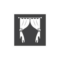 Curtain Window Room  curtains  furniture logo vector template illustration