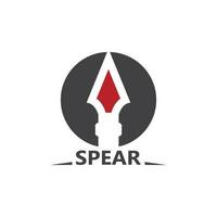 Spear logo and symbol vector design illustration