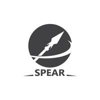 Spear logo and symbol vector design illustration