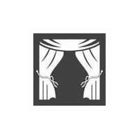 Curtain Window Room  curtains  furniture logo vector template illustration