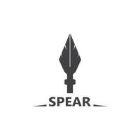 Spear logo and symbol vector design illustration