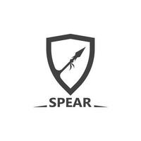 Spear logo and symbol vector design illustration