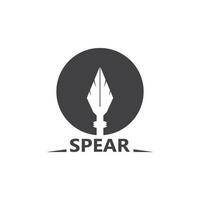 Spear logo and symbol vector design illustration
