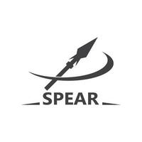 Spear logo and symbol vector design illustration