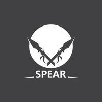 Spear logo and symbol vector design illustration