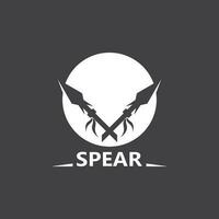 Spear logo and symbol vector design illustration