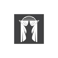 Curtain Window Room  curtains  furniture logo vector template illustration