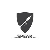 Spear logo and symbol vector design illustration