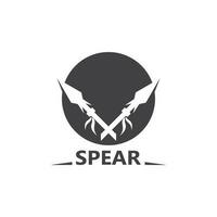 Spear logo and symbol vector design illustration