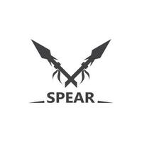 Spear logo and symbol vector design illustration