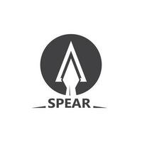 Spear logo and symbol vector design illustration