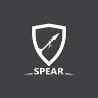 Spear logo and symbol vector design illustration